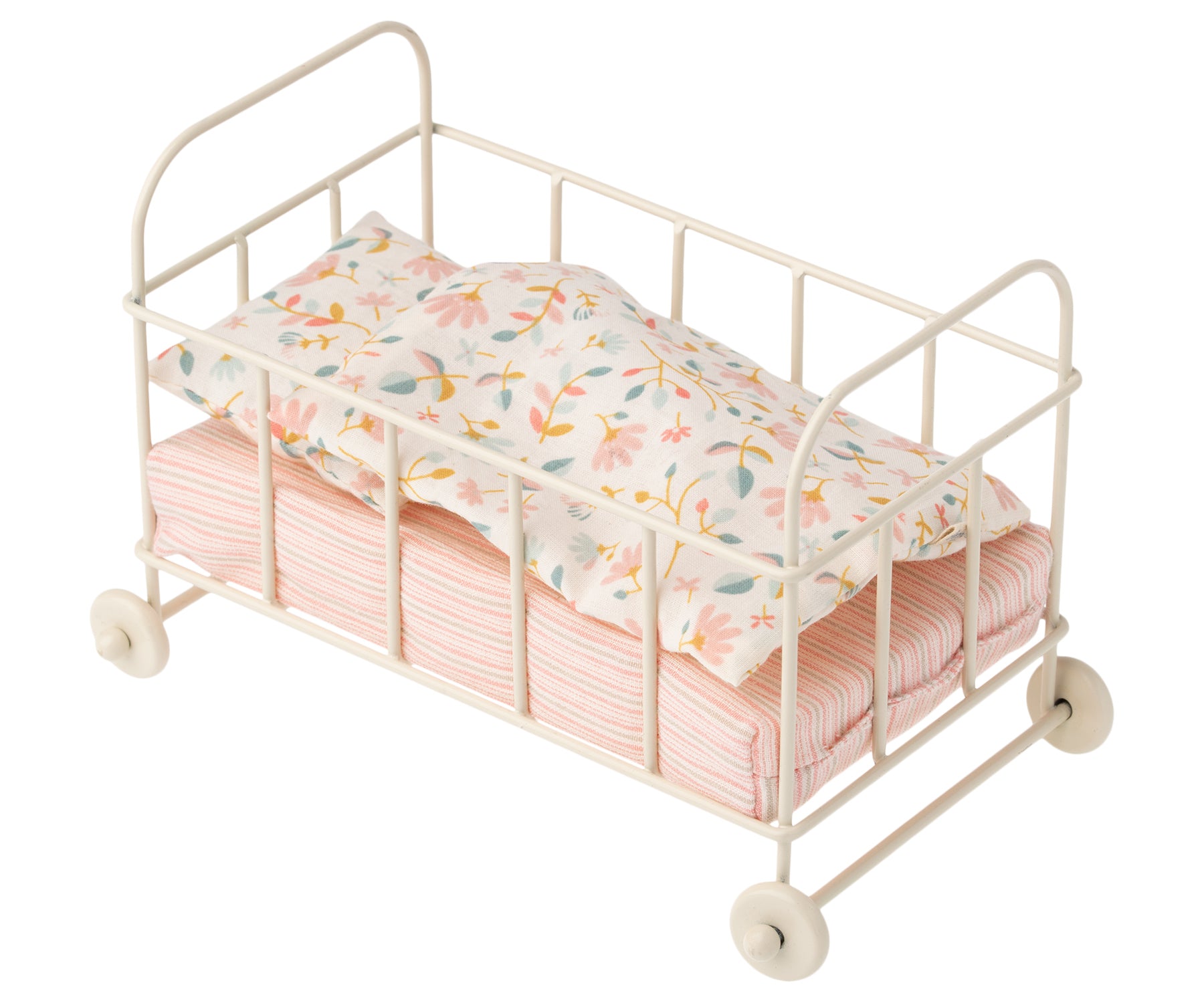 Maileg metalen baby bedje micro/ Metal baby cot micro (collection 2020)