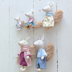 Bundle- Squirrel sewing pattern (PDF) – The Pluimstaart family with mini outfits