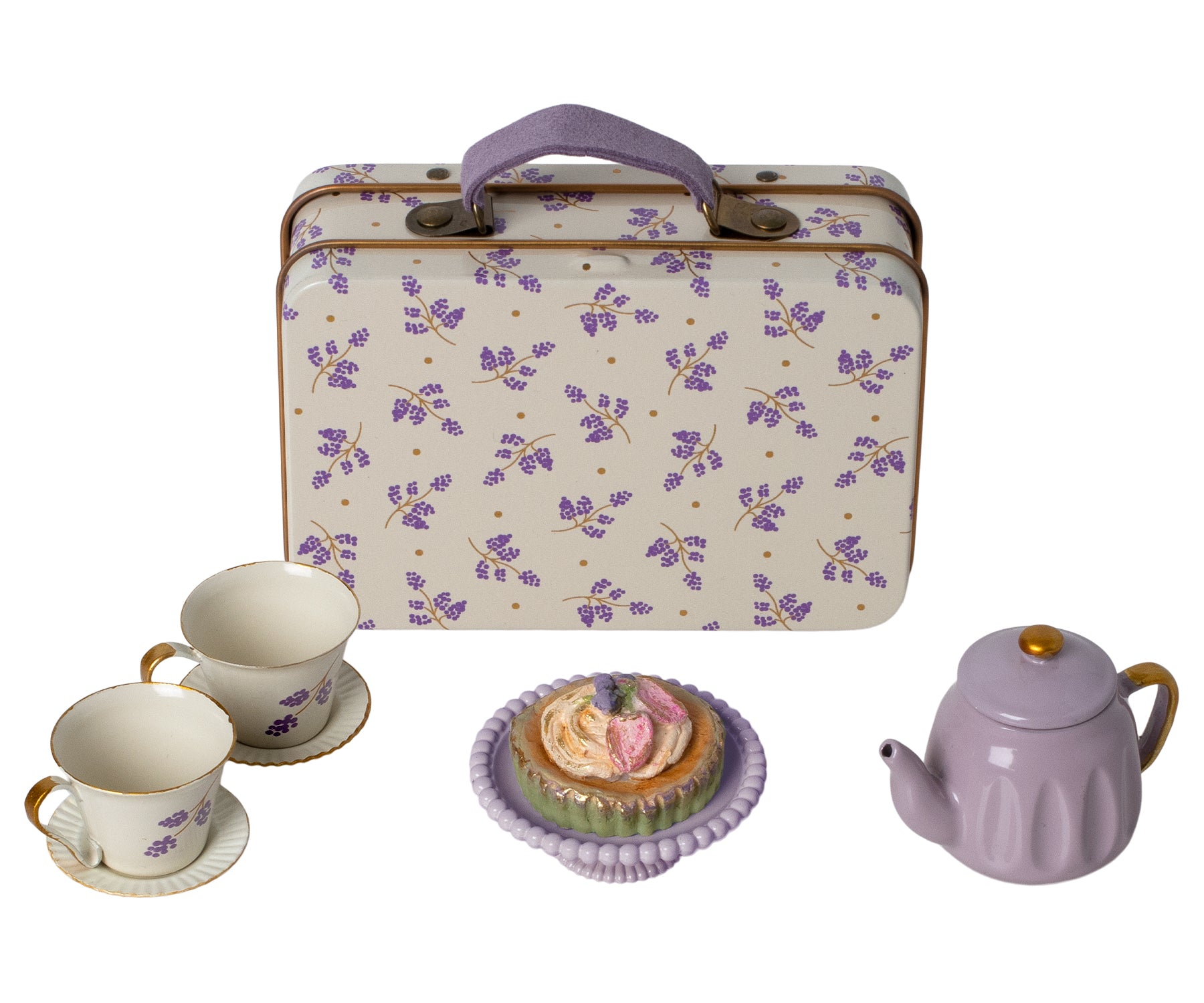 Maileg theeset voor muizen, Purple madelaine