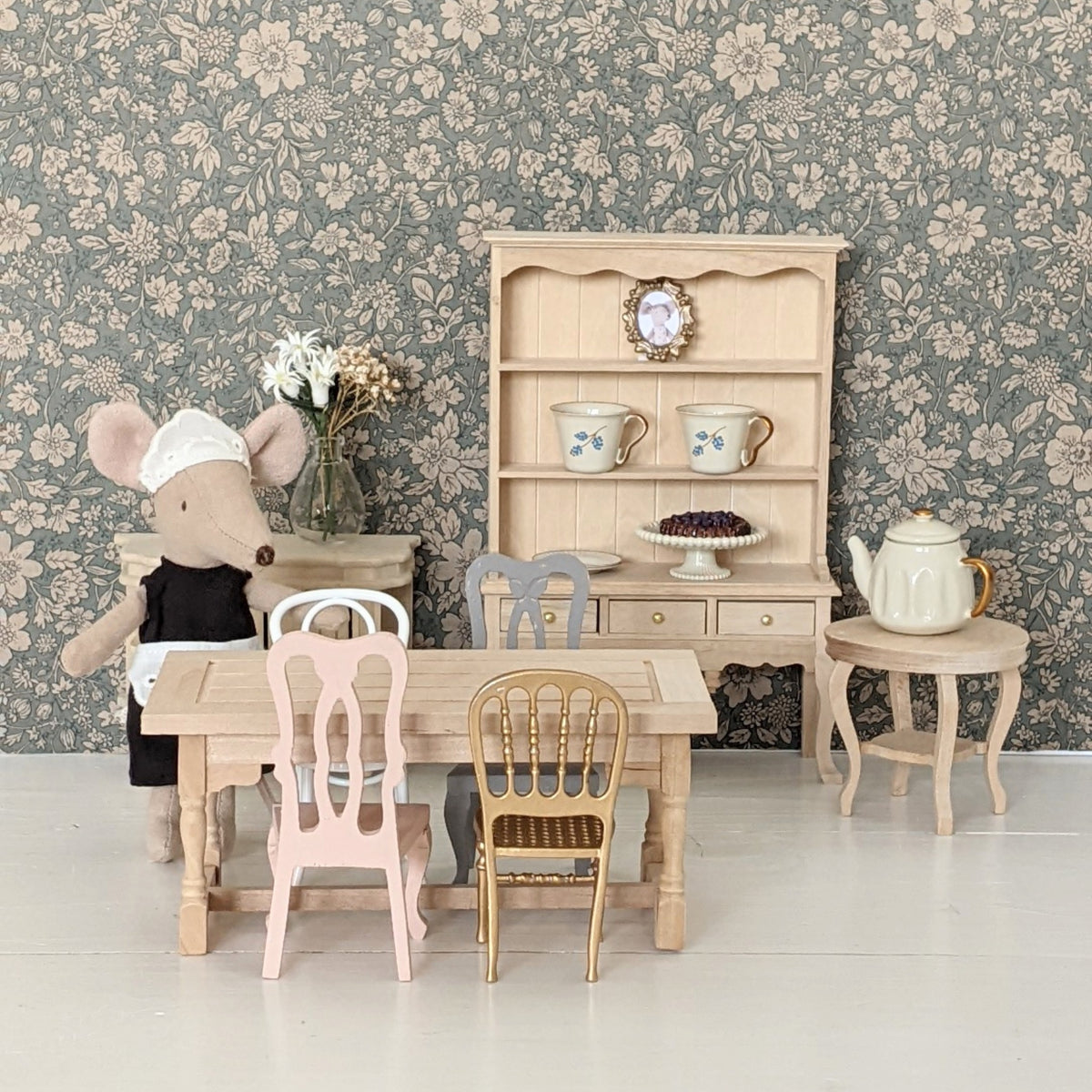 Eettafel lang naturel hout