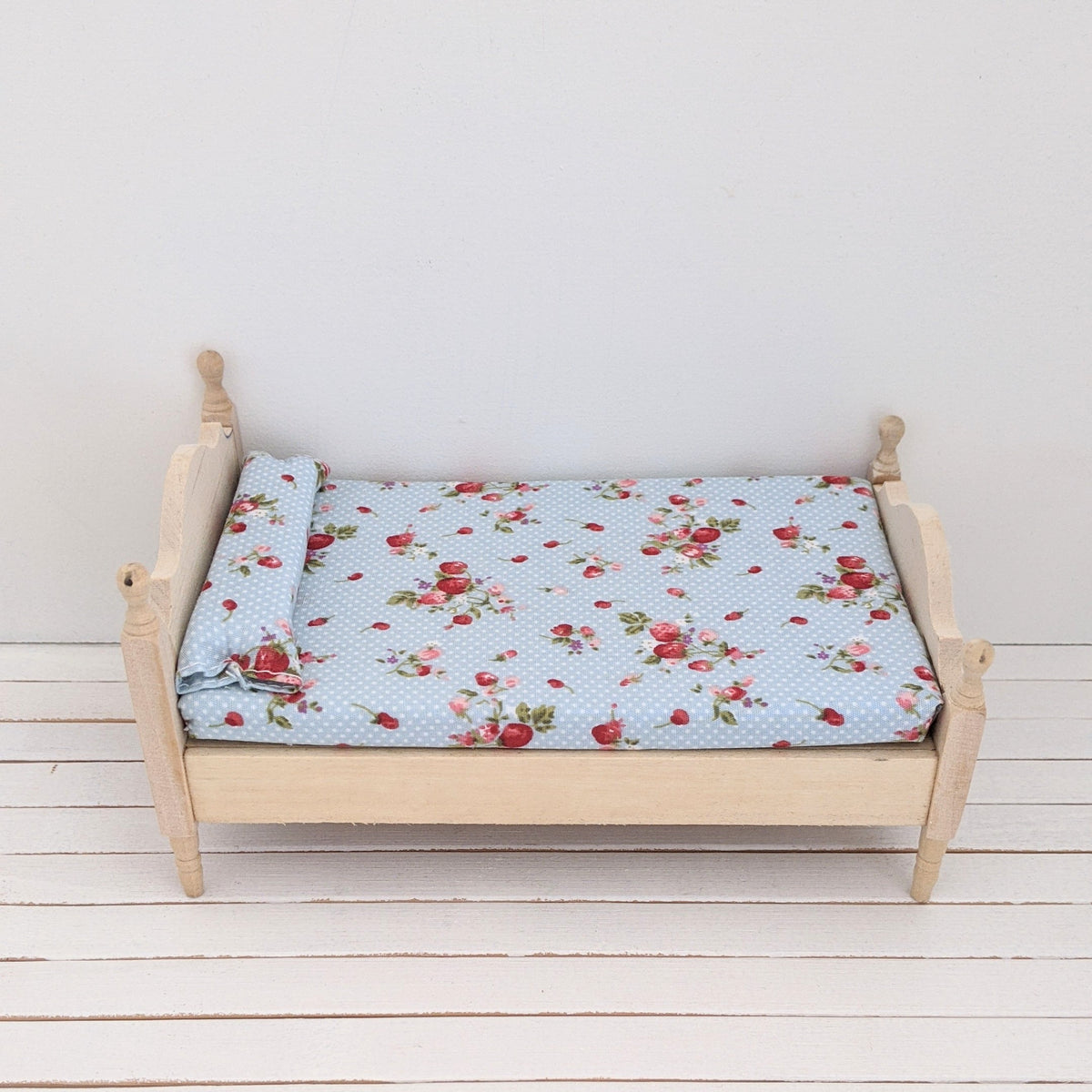 Bed naturel hout 1-persoons