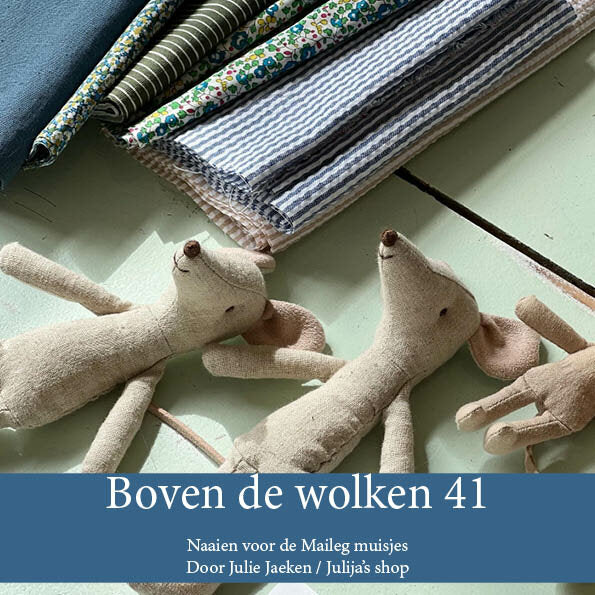 Set patronenboekjes 'Boven de wolken' plus Maileg Gingerbreadhuistasje