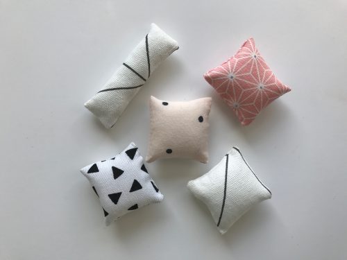 -Kussentjes met geometrische vormen handgemaakt
