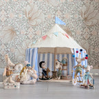 Skattich tent handgemaakt blauw gestreept