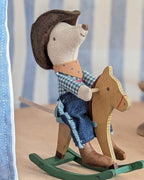 Skattich tent handgemaakt blauw gestreept