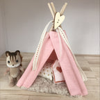 -Kussentje in de vorm van een huisje handgemaakt