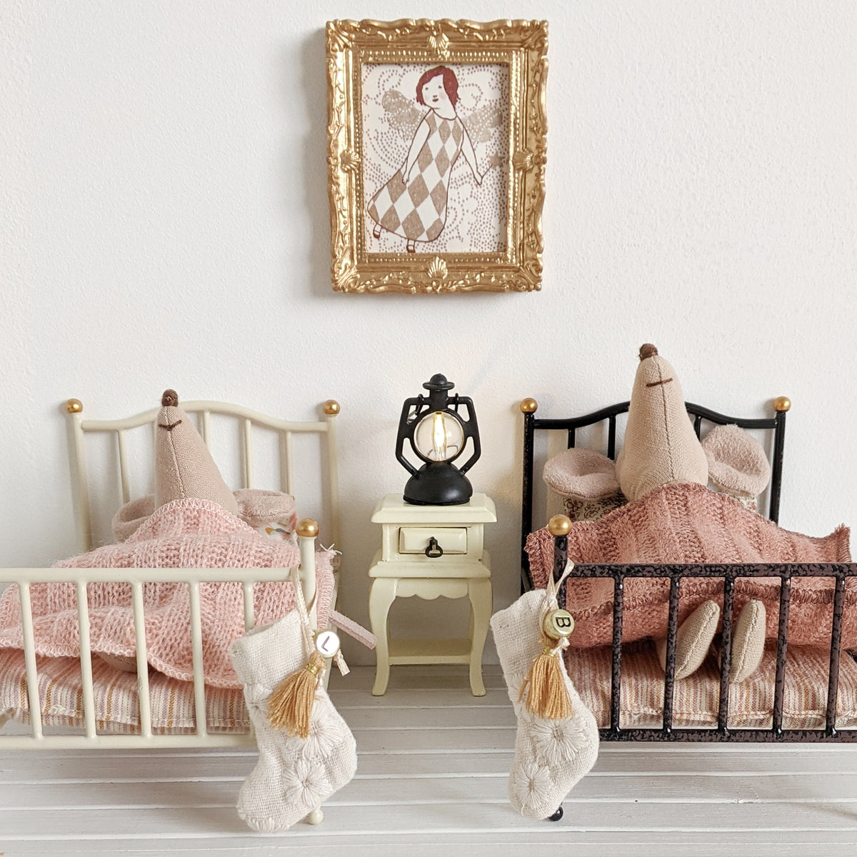 Kerst stocking met letter naar keuze