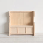 Bankje met klep van hout