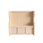 Bankje met klep van hout