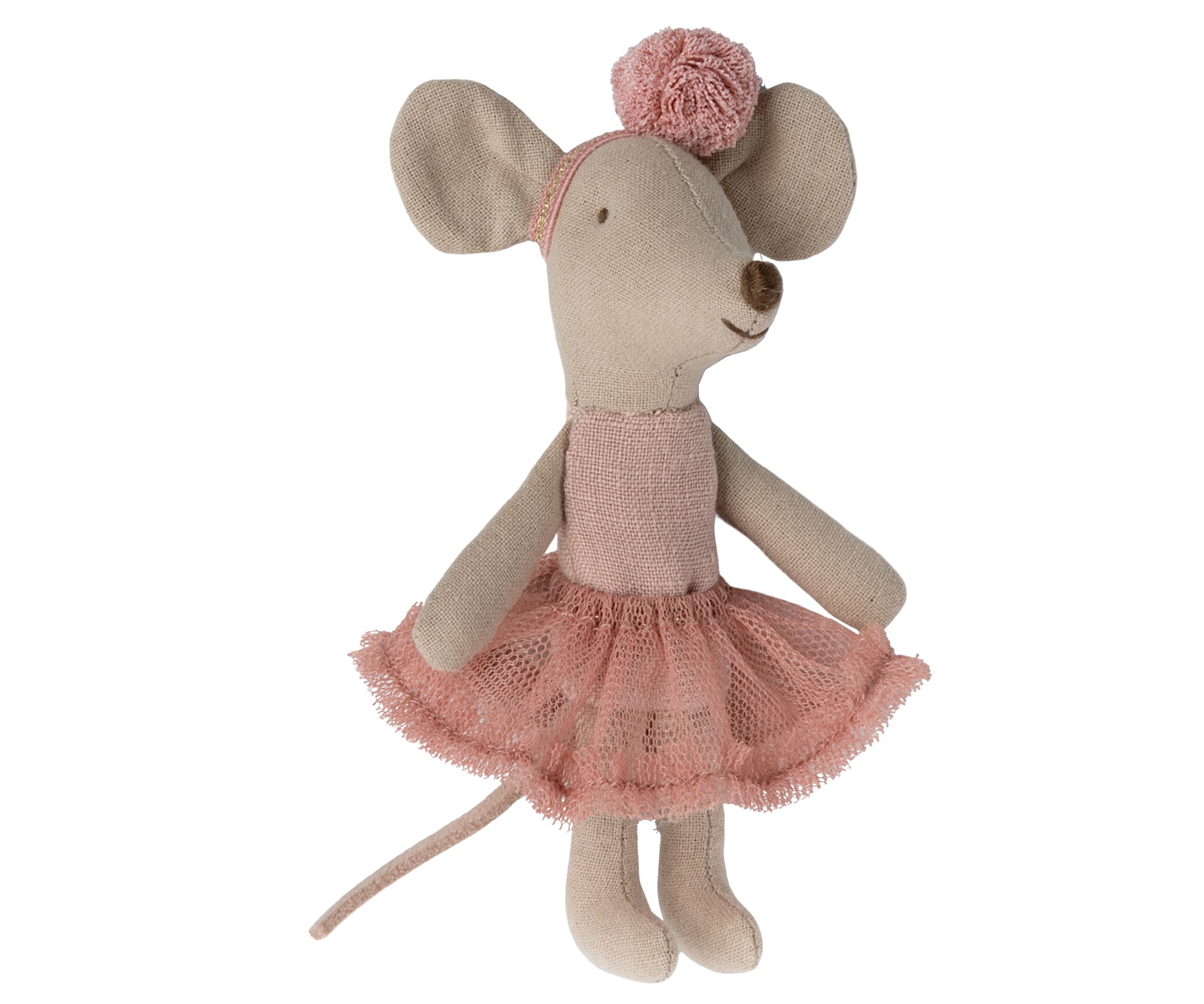 Maileg ballerina muis kleine zus, roze /mouse little sister rose