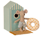 Maileg strand muis kleine broer / beach mice little brother Cabin de Plage