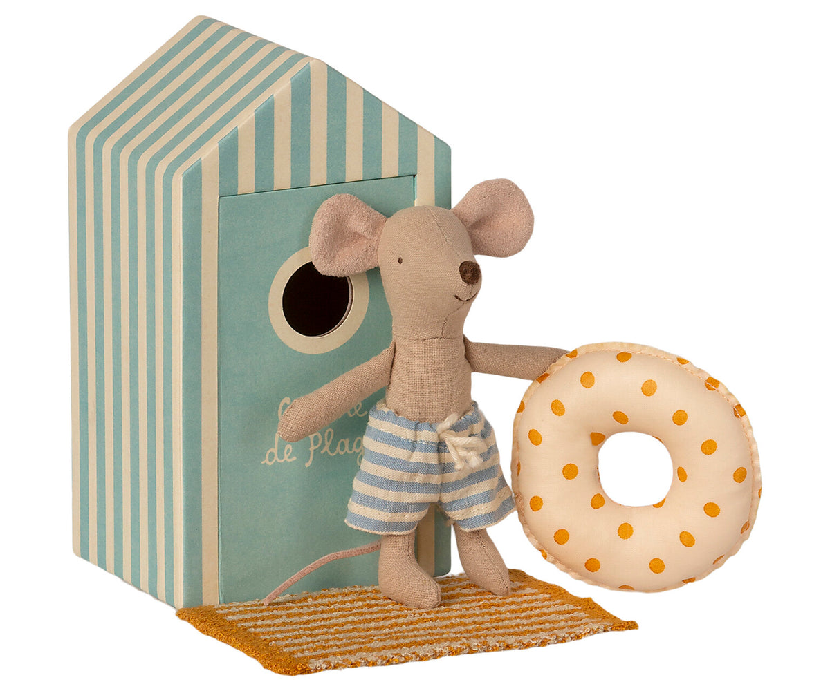 Maileg strand muis kleine broer / beach mice little brother Cabin de Plage