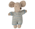 Maileg Baby Muis in Draagmand - Blue