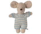 Maileg Baby Muis in Draagmand - Blue