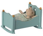 Maileg Cradle baby mouse Blue