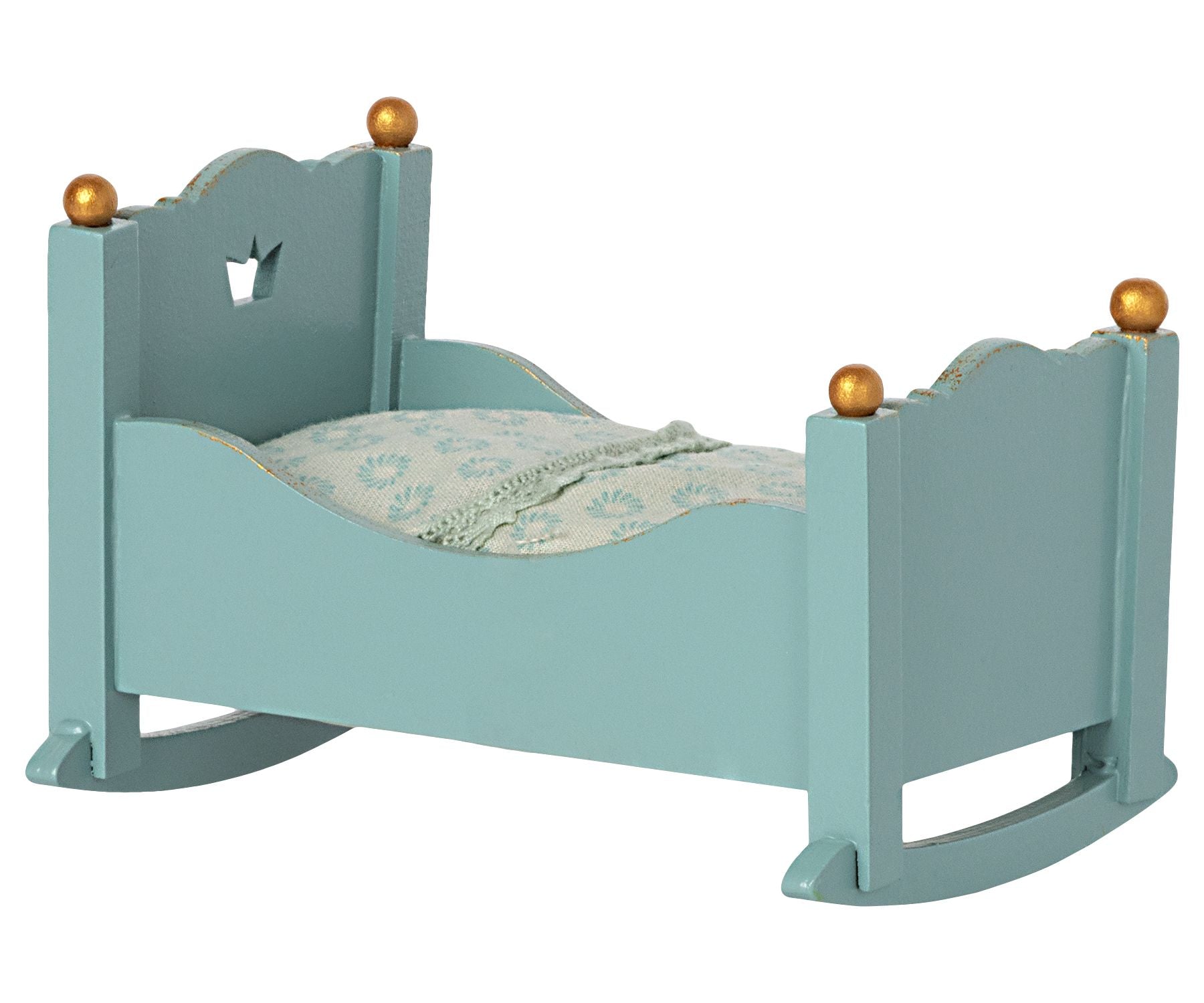Maileg Cradle baby mouse Blue