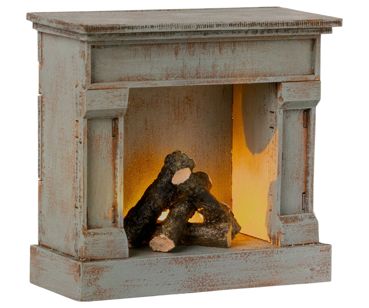 Maileg Fireplace vintage blue