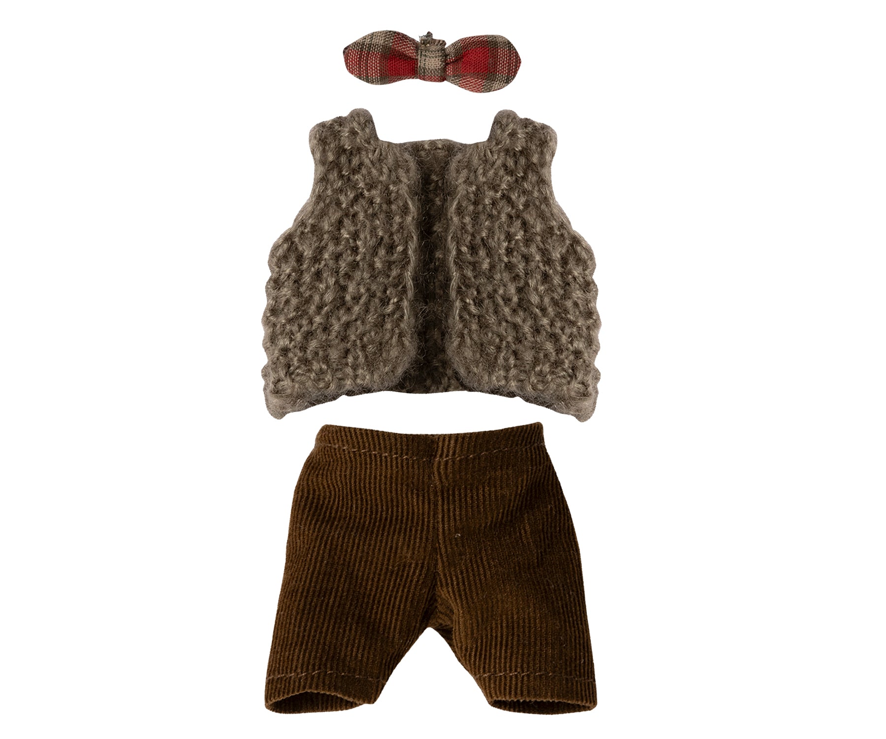 Maileg vest, broek en vlinderstrik voor opa muis / vest, pants and butterfly for Grandpa mouse