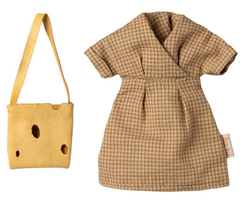 Maileg jurk en tas moeder muis