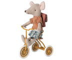 Maileg Abri à driewieler, Muis - Oker/ Abri à tricycle, Mouse - Ocher