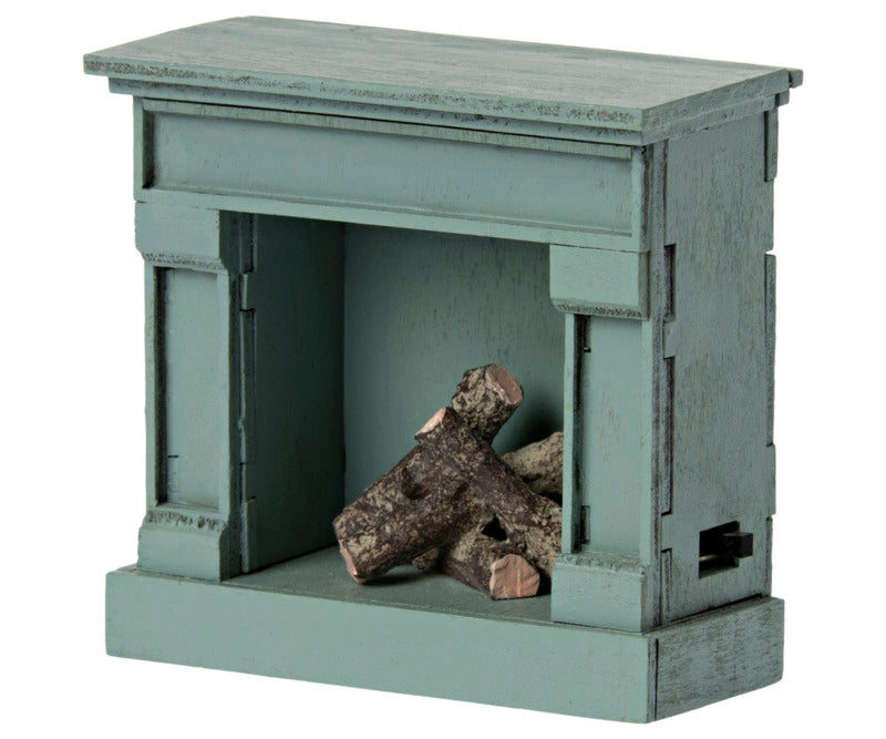 Maileg open haard blauw