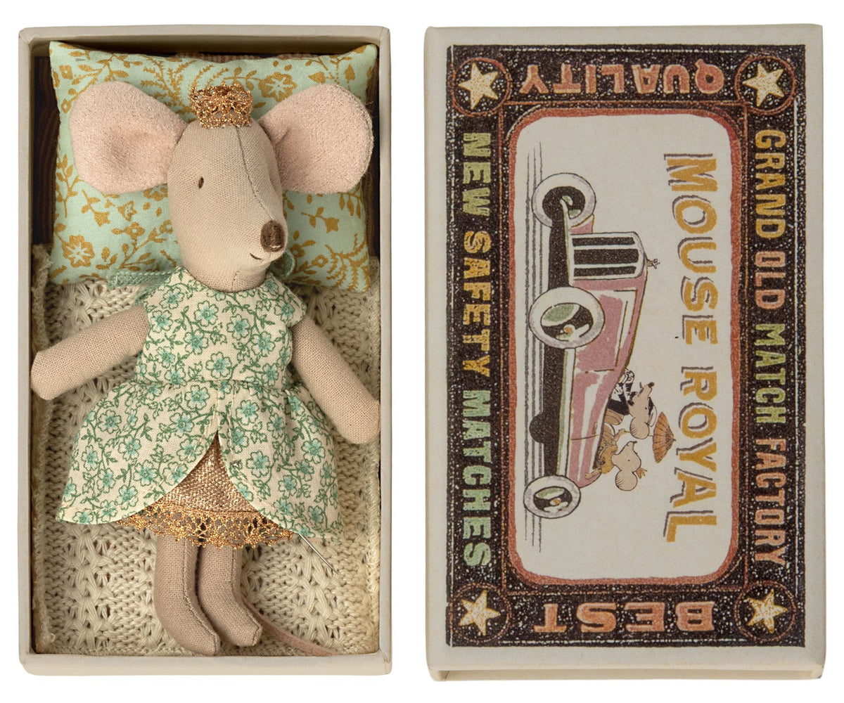 Maileg Princess Mouse little sister in matchbox
