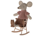 Maileg schommelstoel donker poeder/ rockingchair dark powder