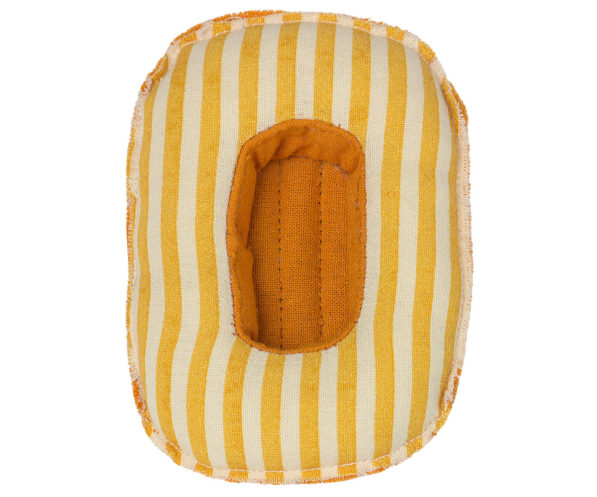 Maileg bootje / rubber boat yellow stripe