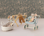 Maileg baby wandelwagen / stroller mint