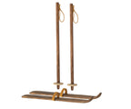 Maileg Ski en skistokken / Ski and ski poles mum and dad mouse