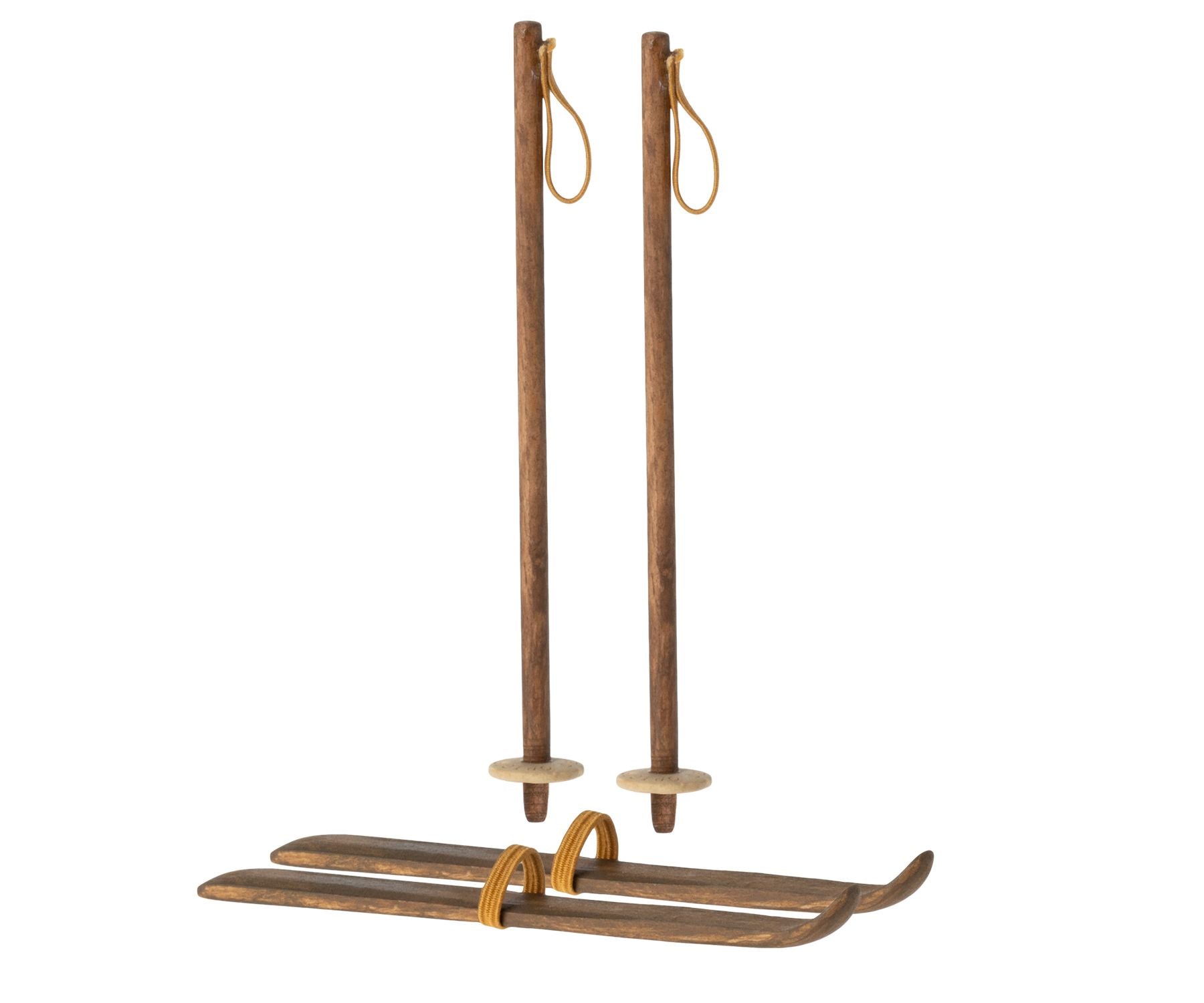 Maileg Ski en skistokken / Ski and ski poles mum and dad mouse