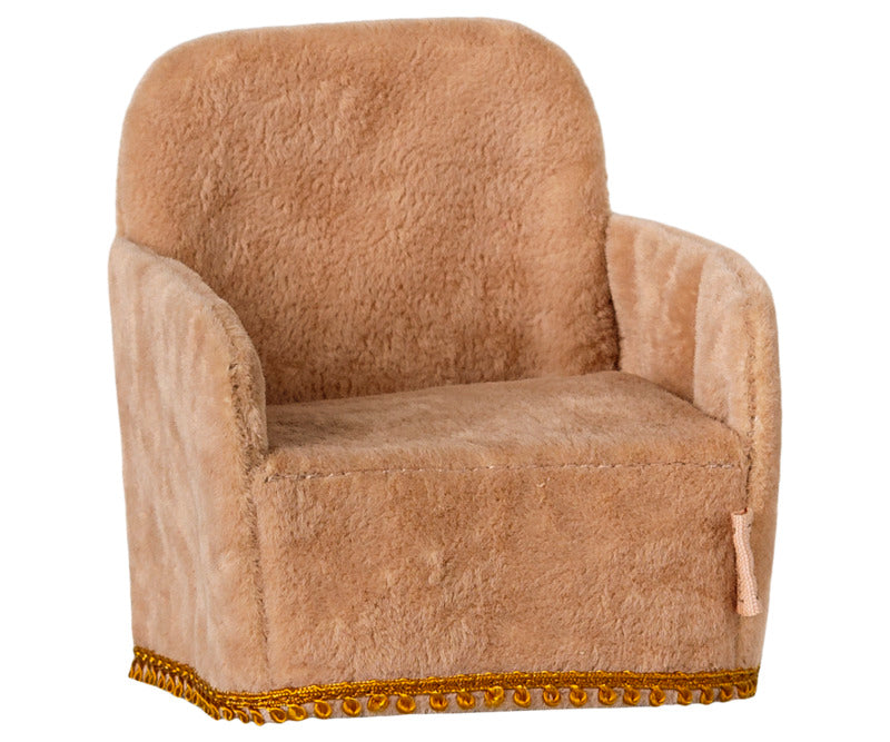 Maileg zitstoel, muis, poederroze