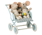 Maileg baby wandelwagen / stroller mint