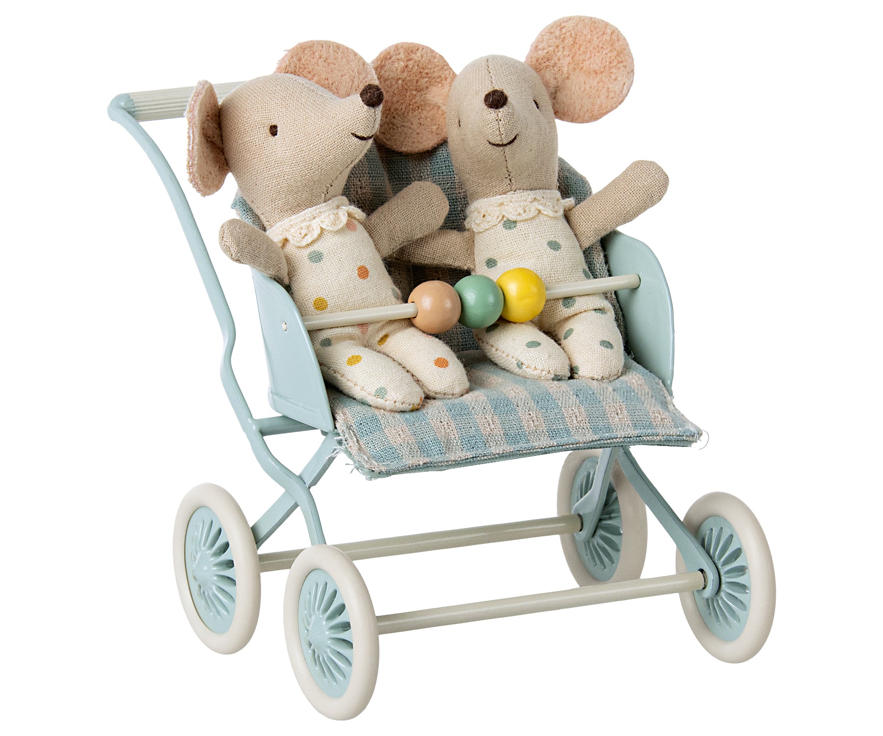 Maileg baby wandelwagen / stroller mint