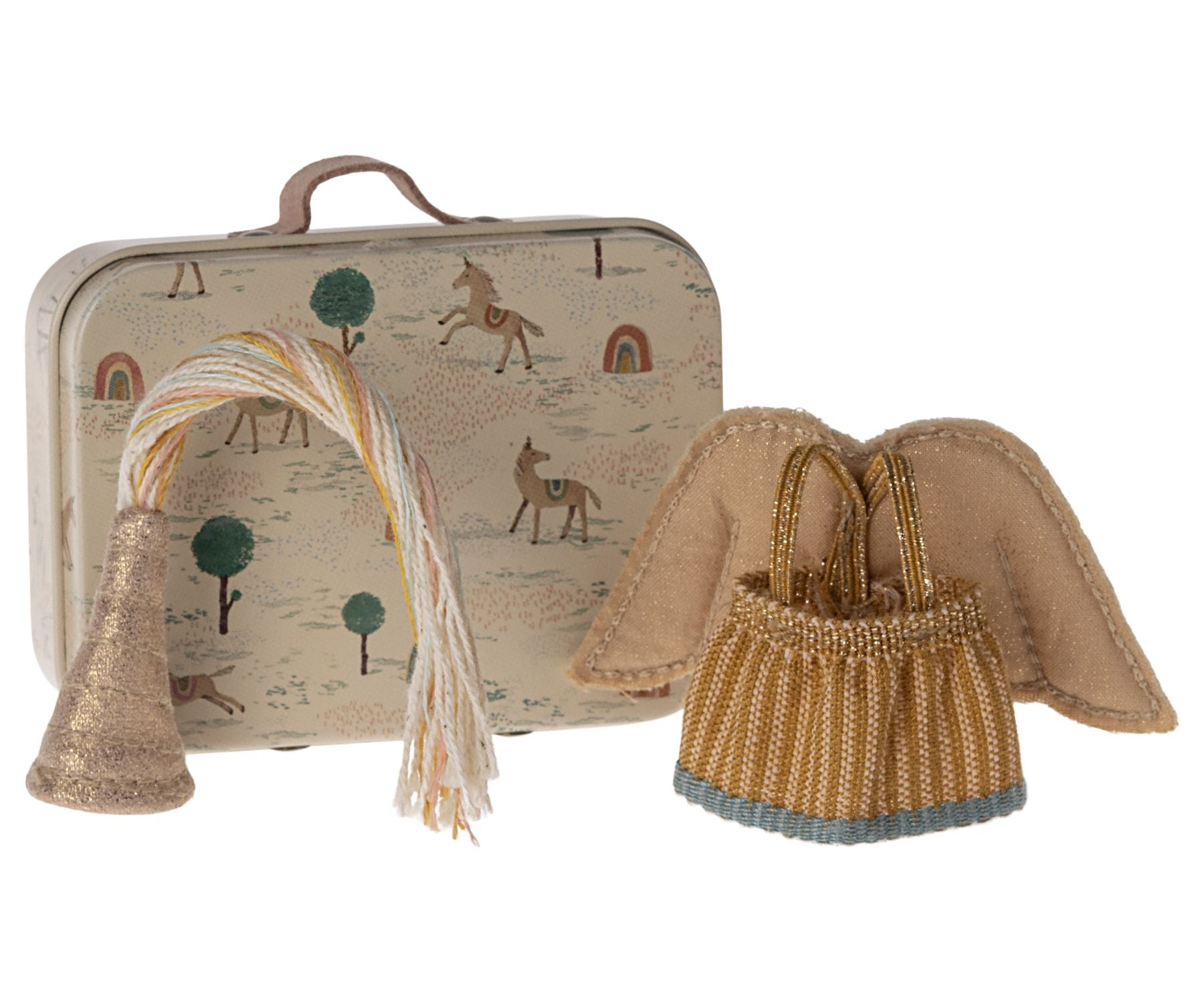 Maileg fairy outfit in koffertje kleine zus muis/ fairy clothes in suitcase, little sister mouse