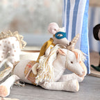 Skattich tent handgemaakt blauw gestreept