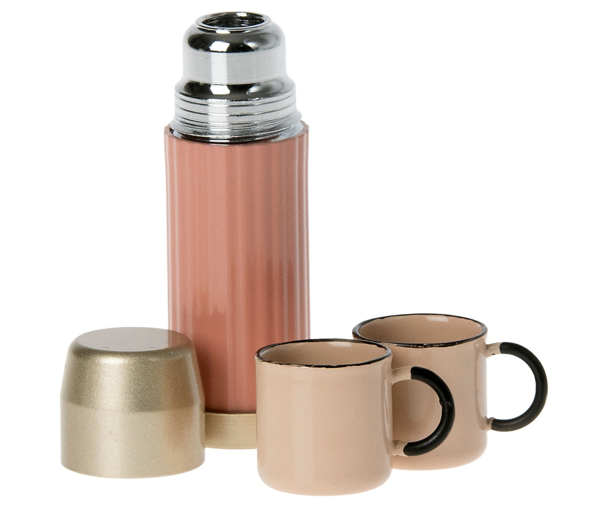 Maileg Thermos and cups soft coral