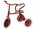 Maileg driewieler fiets voor muis in garagebox, rood / abri a tricycle, mouse, red