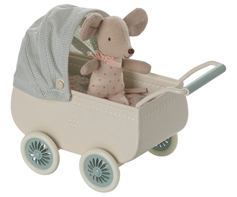 Maileg kinderwagen met babymuis