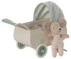 Maileg kinderwagen met babymuis