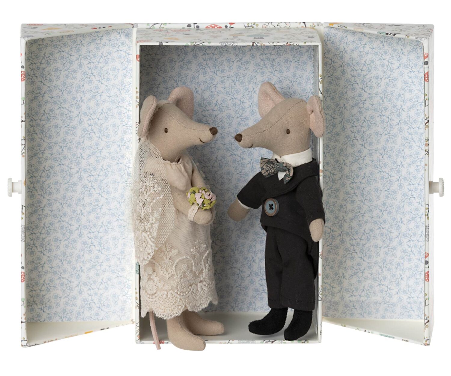 Maileg trouwpaar muizen vader en moeder/ wedding mice couple in box