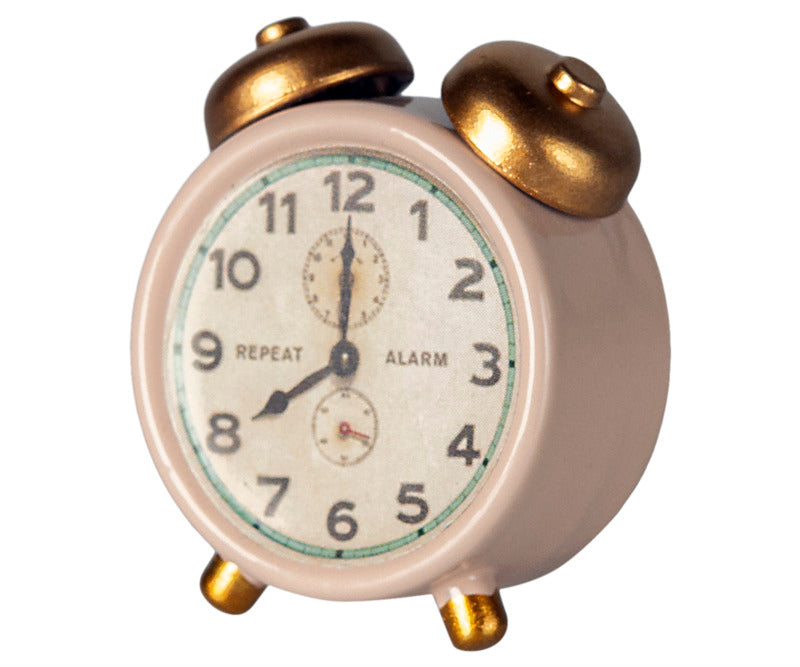 Maileg miniatuur wekker muis, poederroze