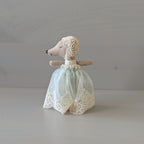 Maileg baby muis in jurk - mint slaap
