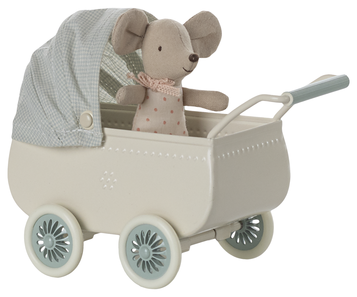 Maileg kinderwagen met babymuis