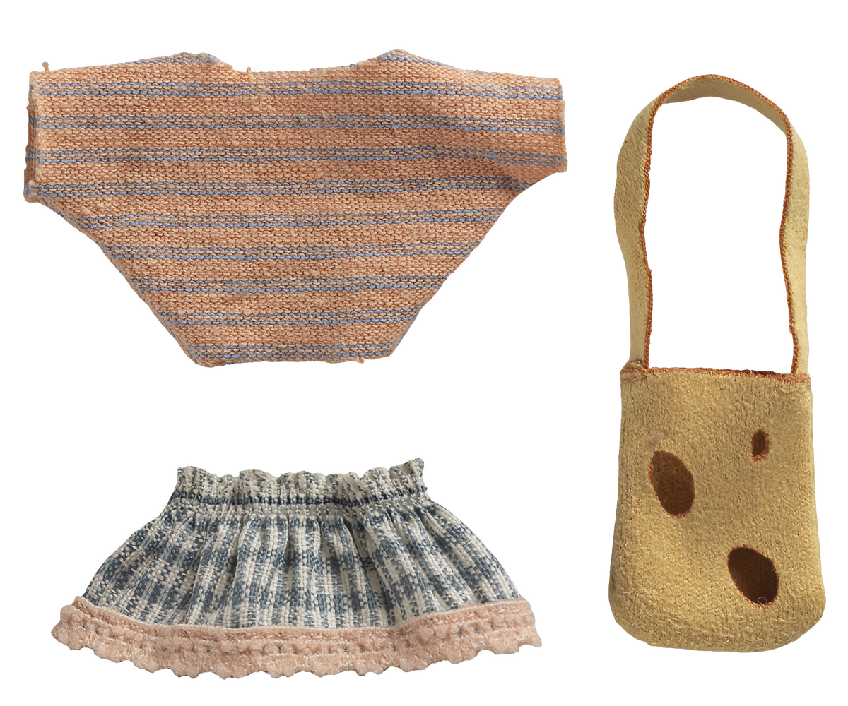 Maileg kleine zus muis met tas