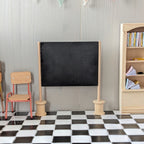 Miniatuur 'schooltijd' schoolbord handgemaakt