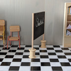 Miniatuur 'schooltijd' schoolbord handgemaakt