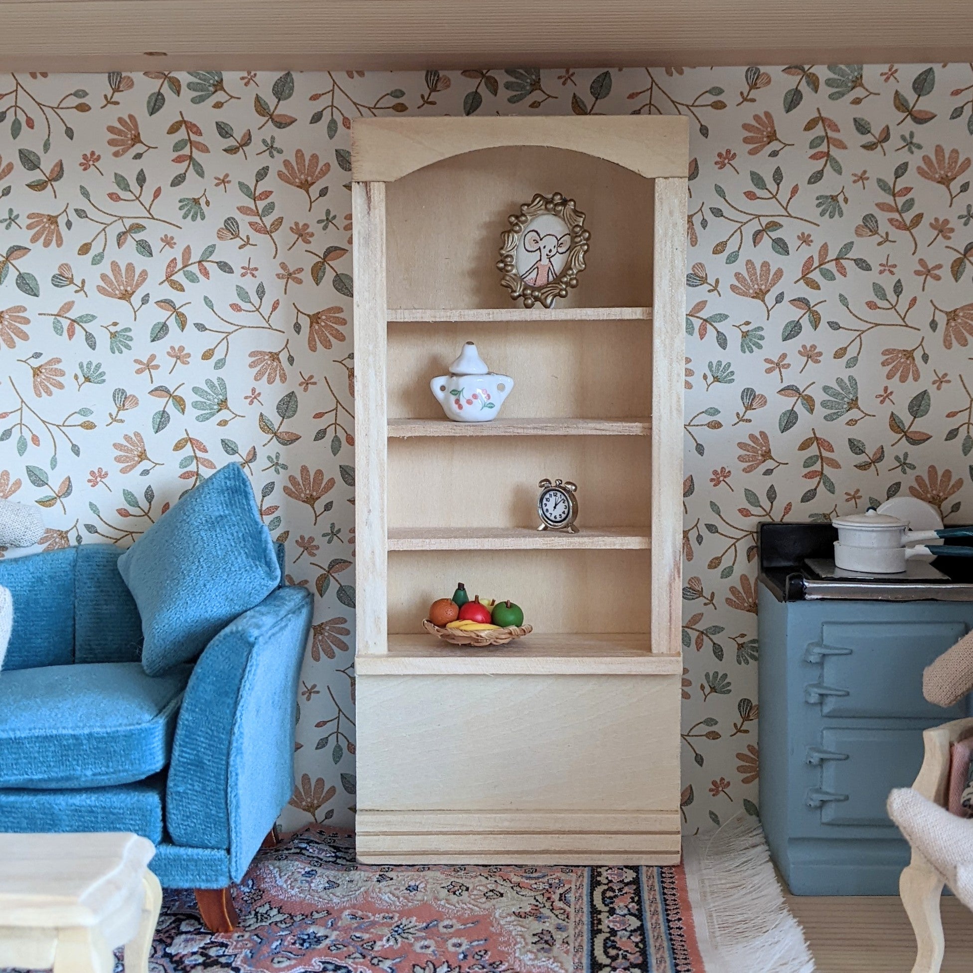 Miniatuur boekenkast naturel