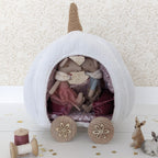 Set onderstel pompoenkoets madeliefjes diy