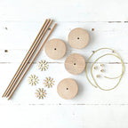 Set onderstel pompoenkoets madeliefjes diy